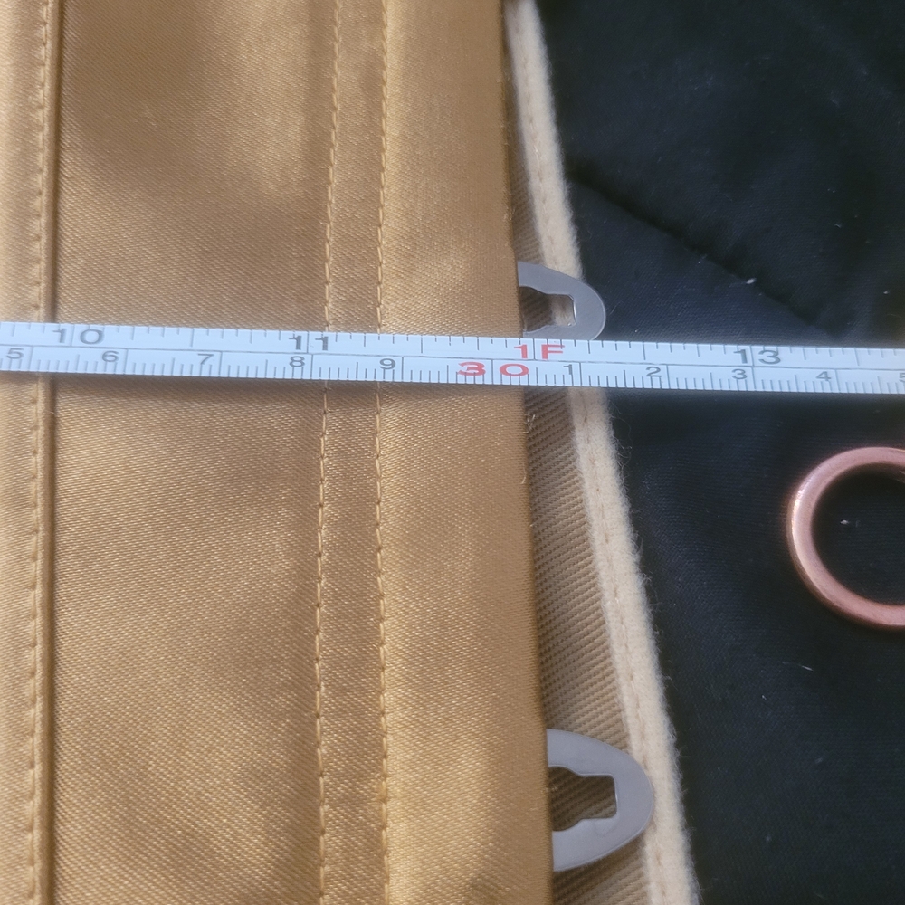 Vintage Gold Satin Boned Lace-Up Corset - Picture 8 of 9
